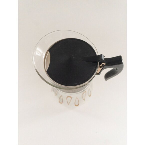 Vintage David Douglas Flameproof Glass Coffee Pot With Gold & Black Design 4 Cup - Picture 10 of 12